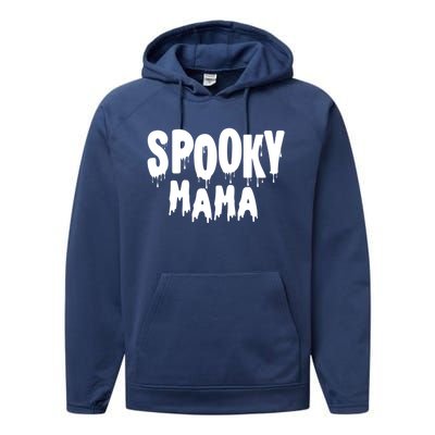 Spooky Mama Halloween Funny Gift Cute Gift Performance Fleece Hoodie