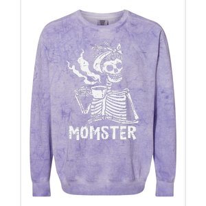 Spooky Momster Hilarious Halloween Coffee Mug for Moms Colorblast Crewneck Sweatshirt