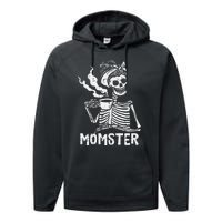 Spooky Momster Hilarious Halloween Coffee Mug for Moms Performance Fleece Hoodie