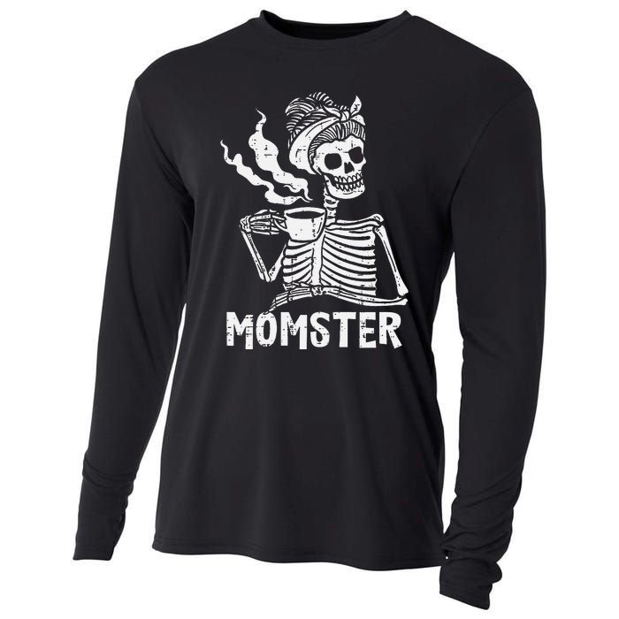 Spooky Momster Hilarious Halloween Coffee Mug for Moms Cooling Performance Long Sleeve Crew