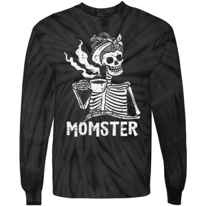 Spooky Momster Hilarious Halloween Coffee Mug for Moms Tie-Dye Long Sleeve Shirt