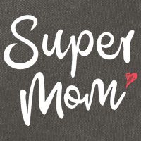 Super Mom Heart Cute Mother's Day Cotton Canvas Backpack