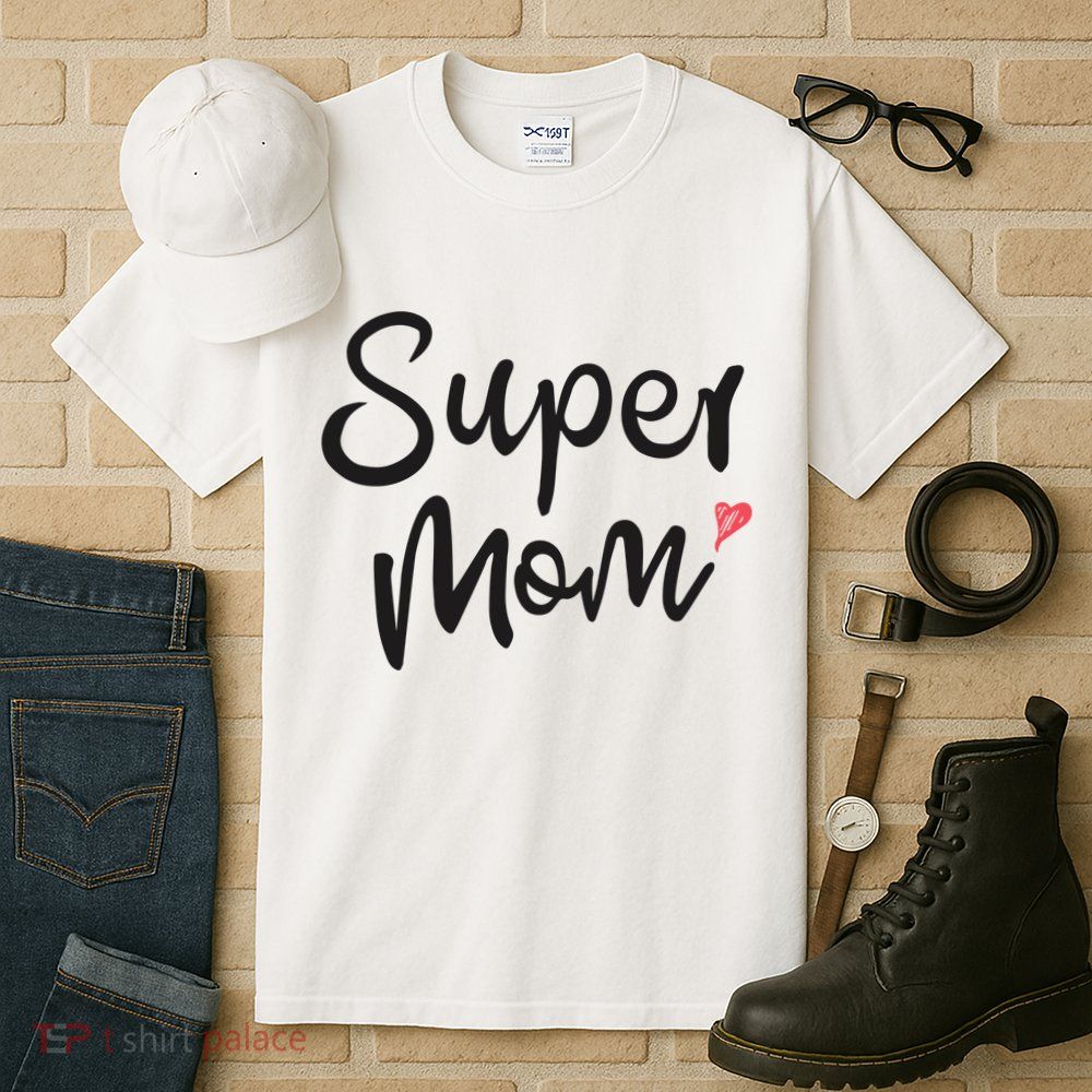 Super Mom Heart Cute Mother's Day Tall T-Shirt