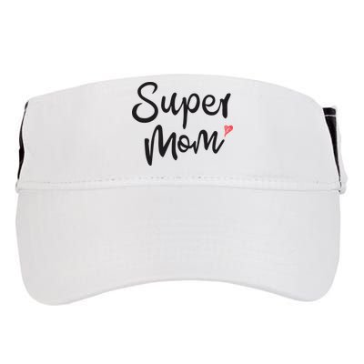 Super Mom Heart Cute Mother's Day Adult Drive Performance Visor