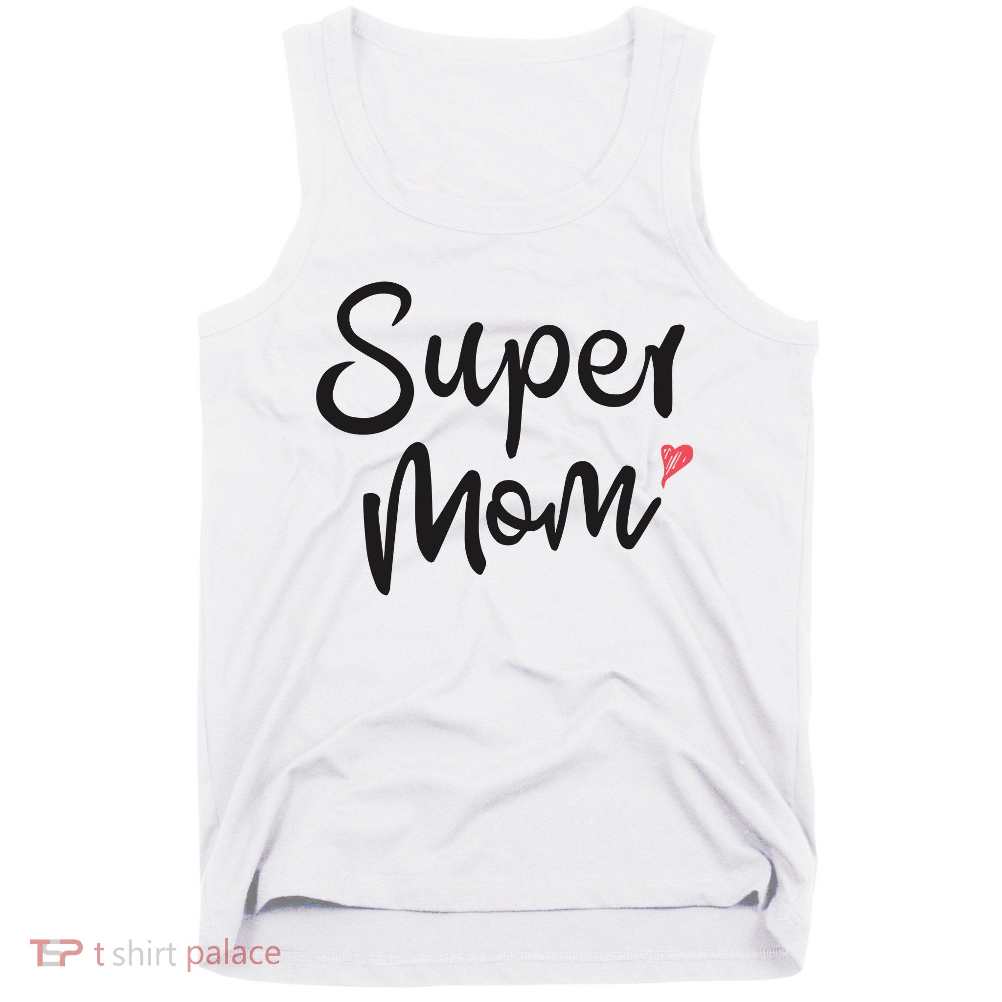 Super Mom Heart Cute Mother's Day Tank Top