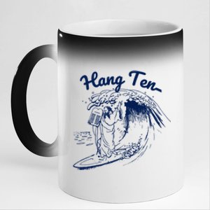 Surfing Moses Hang Ten Surfer Surfing Lover Gifts 11oz Black Color Changing Mug