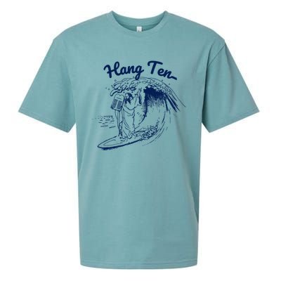 Surfing Moses Hang Ten Surfer Surfing Lover Gifts Sueded Cloud Jersey T-Shirt