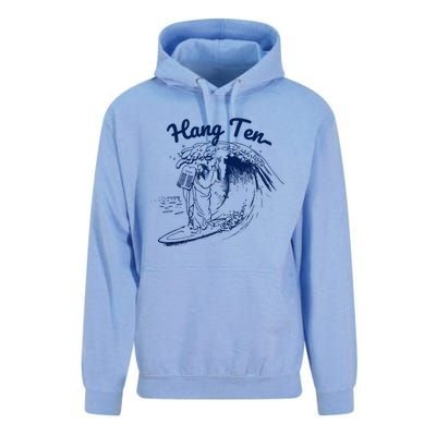 Surfing Moses Hang Ten Surfer Surfing Lover Gifts Unisex Surf Hoodie