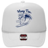 Surfing Moses Hang Ten Surfer Surfing Lover Gifts High Crown Mesh Back Trucker Hat