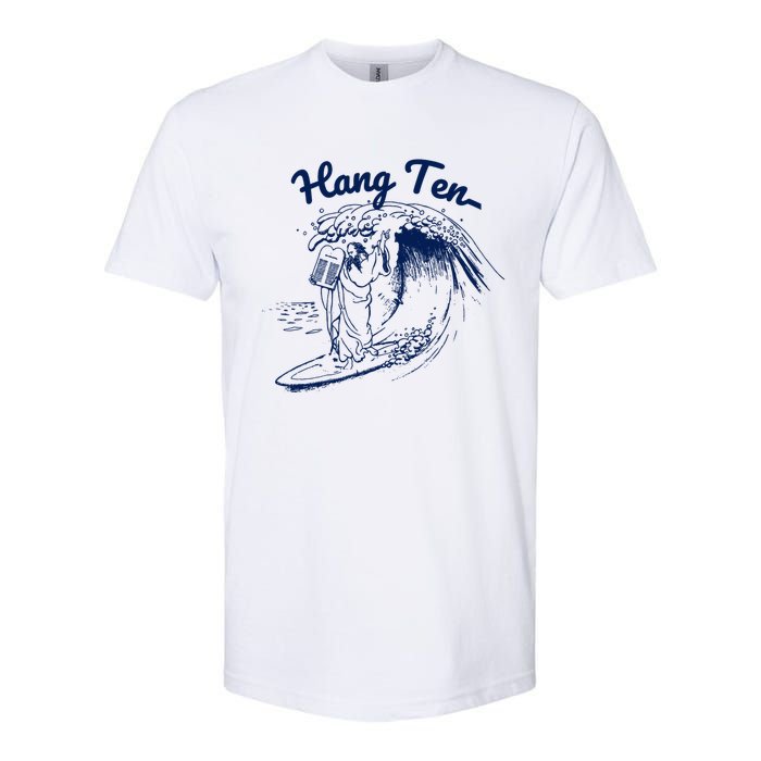 Surfing Moses Hang Ten Surfer Surfing Lover Gifts Softstyle CVC T-Shirt