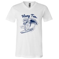 Surfing Moses Hang Ten Surfer Surfing Lover Gifts V-Neck T-Shirt