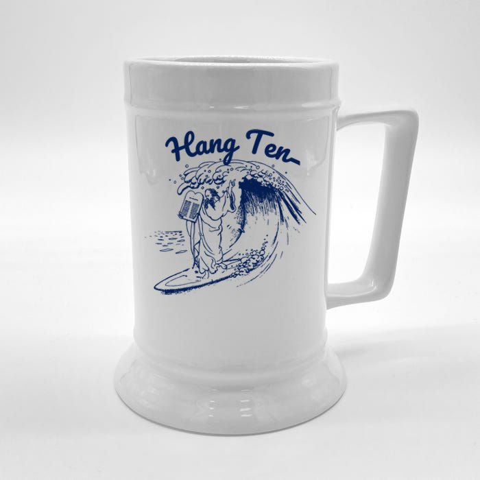 Surfing Moses Hang Ten Surfer Surfing Lover Gifts Beer Stein