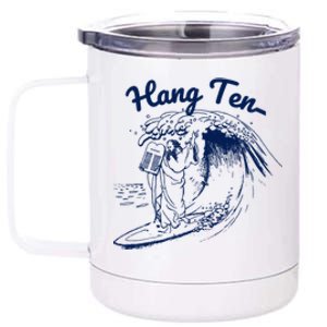 Surfing Moses Hang Ten Surfer Surfing Lover Gifts 12 oz Stainless Steel Tumbler Cup