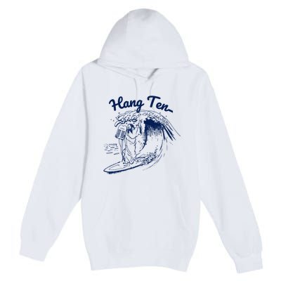 Surfing Moses Hang Ten Surfer Surfing Lover Gifts Premium Pullover Hoodie