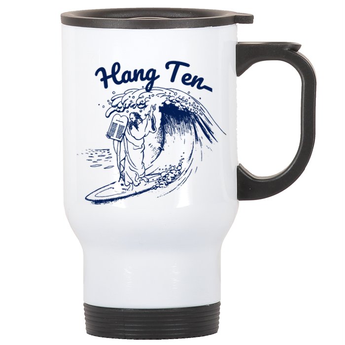 Surfing Moses Hang Ten Surfer Surfing Lover Gifts Stainless Steel Travel Mug