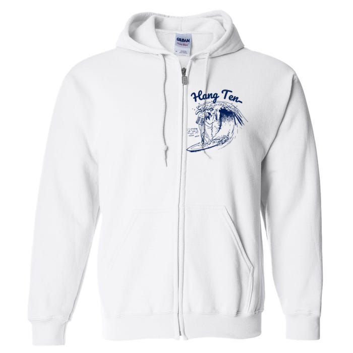 Surfing Moses Hang Ten Surfer Surfing Lover Gifts Full Zip Hoodie