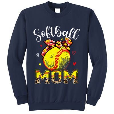 Softball Mom Headband Leopard Softball Ball Mothers Day Mama Sweatshirt