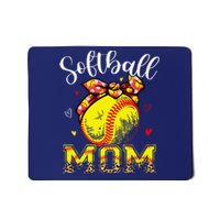 Softball Mom Headband Leopard Softball Ball Mothers Day Mama Mousepad