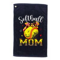 Softball Mom Headband Leopard Softball Ball Mothers Day Mama Platinum Collection Golf Towel