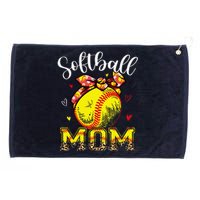 Softball Mom Headband Leopard Softball Ball Mothers Day Mama Grommeted Golf Towel