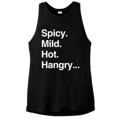 Spicy Mild Hot Hangry Cute Funny Gift Ladies PosiCharge Tri-Blend Wicking Tank