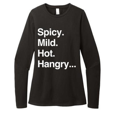 Spicy Mild Hot Hangry Cute Funny Gift Womens CVC Long Sleeve Shirt