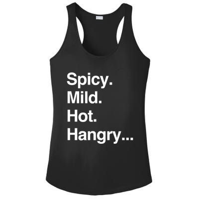 Spicy Mild Hot Hangry Cute Funny Gift Ladies PosiCharge Competitor Racerback Tank