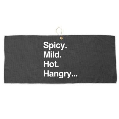 Spicy Mild Hot Hangry Cute Funny Gift Large Microfiber Waffle Golf Towel