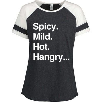 Spicy Mild Hot Hangry Cute Funny Gift Enza Ladies Jersey Colorblock Tee