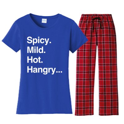 Spicy Mild Hot Hangry Cute Funny Gift Women's Flannel Pajama Set