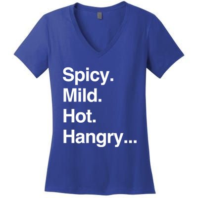 Spicy Mild Hot Hangry Cute Funny Gift Women's V-Neck T-Shirt