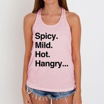 Spicy Mild Hot Hangry Cute Funny Gift Women's Knotted Racerback Tank