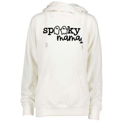 Spooky Mama Halloween Gift Funny Gift Womens Funnel Neck Pullover Hood