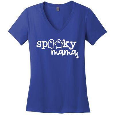 Spooky Mama Halloween Gift Funny Gift Women's V-Neck T-Shirt