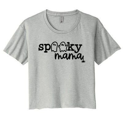 Spooky Mama Halloween Gift Funny Gift Women's Crop Top Tee