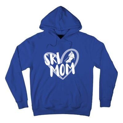 Ski Mom Heart Funny Skiing For Skiers Cute Gift Tall Hoodie