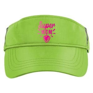 Super Mom Heart Gift Adult Drive Performance Visor