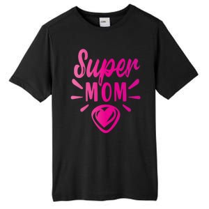 Super Mom Heart Gift Tall Fusion ChromaSoft Performance T-Shirt