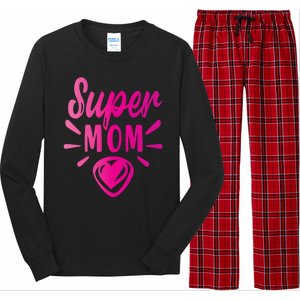 Super Mom Heart Gift Long Sleeve Pajama Set