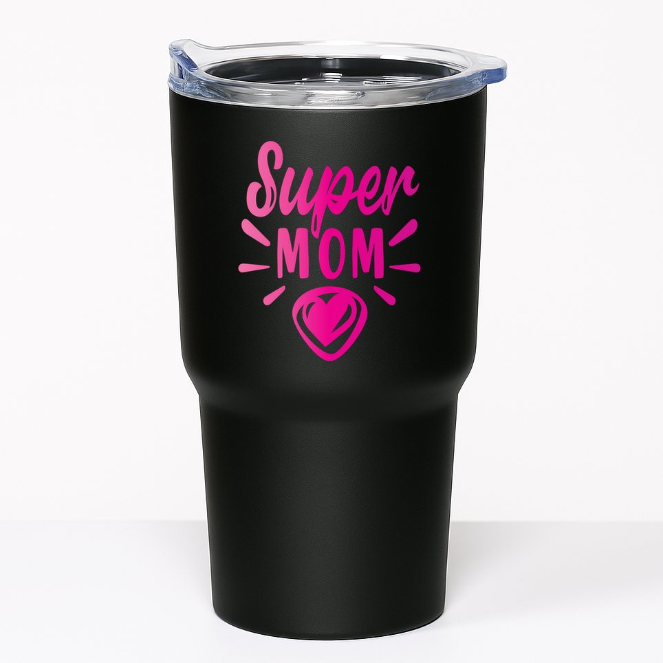 Super Mom Heart Gift Tumbler