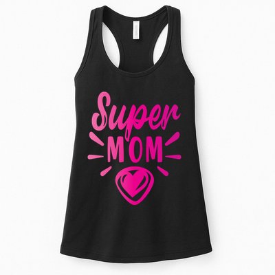 Super Mom Heart Gift Womens Tank Top