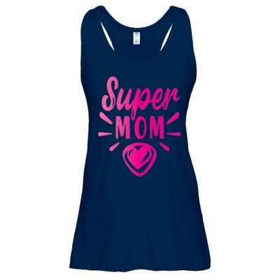 Super Mom Heart Gift Ladies Essential Flowy Tank