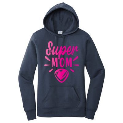 Super Mom Heart Gift Women's Pullover Hoodie