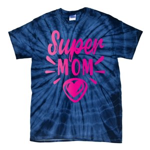 Super Mom Heart Gift Tie-Dye T-Shirt