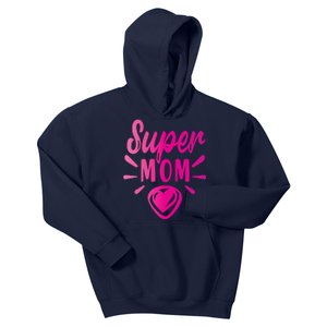 Super Mom Heart Gift Kids Hoodie