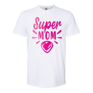 Super Mom Heart Gift Softstyle CVC T-Shirt