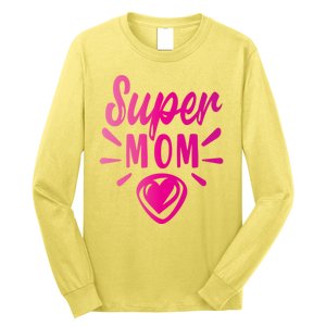 Super Mom Heart Gift Long Sleeve Shirt