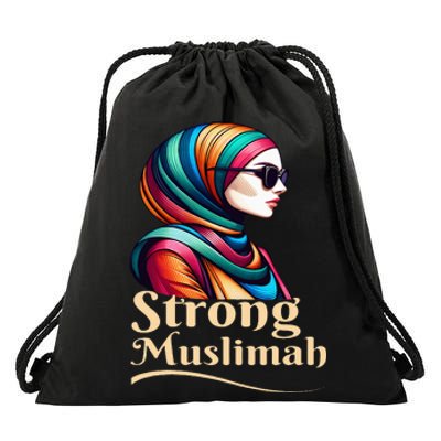 Strong Muslimah Hijab Muslim Woman Girl Islamic Religious Drawstring Bag