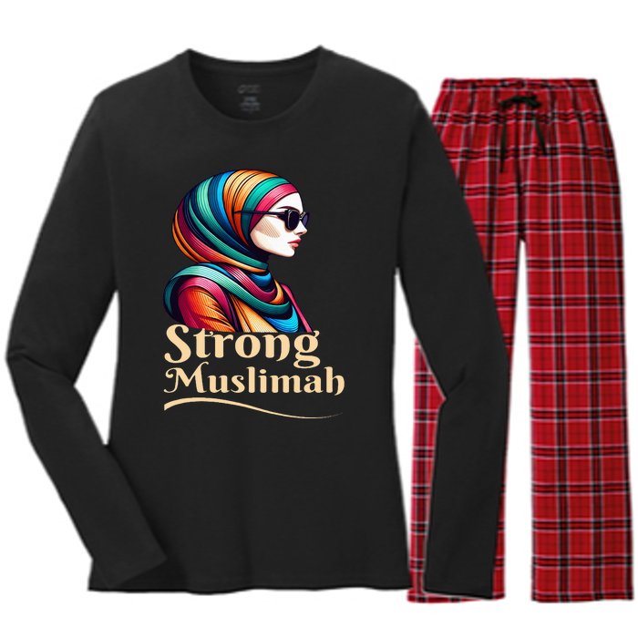 Strong Muslimah Hijab Muslim Woman Girl Islamic Religious Women's Long Sleeve Flannel Pajama Set 