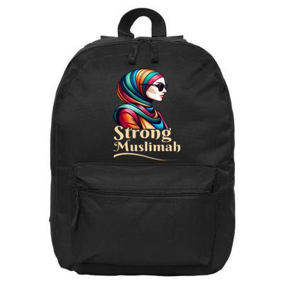 Strong Muslimah Hijab Muslim Woman Girl Islamic Religious 16 in Basic Backpack